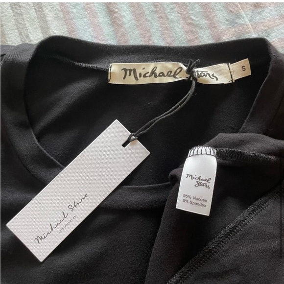 🇺🇸 MICHAEL STARS Drape Back T shirt Q28 - Picture 6 of 9